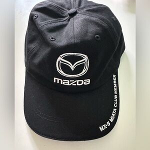Mazda Miata MX-5 Car Auto Club Member Black Embroidered Baseball Cap